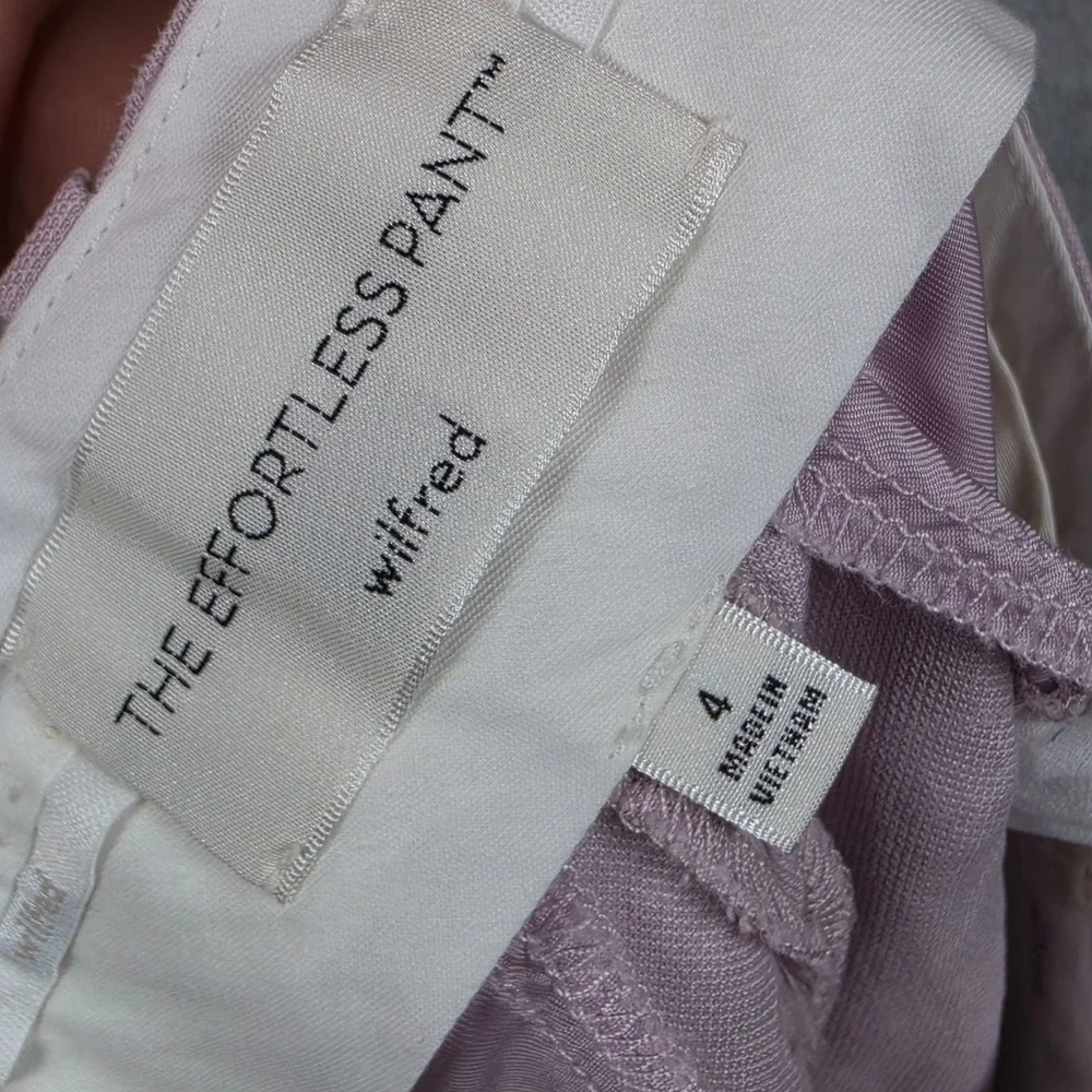 Wilfred Pants Womens Size 4 Lilac The Effortless Pant Cropped Linen Blend Relaxe